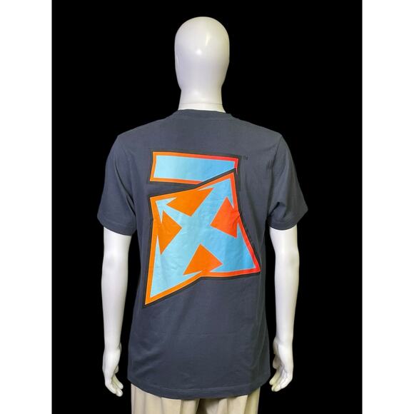 Rare Seasonal Off-White Degrade Thunder Outerspace Light Slim Graphic T-Shirt - Picture 1 of 12